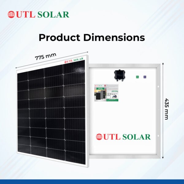 UTL 150 Watt 12V Mono PERC Half-Cut Solar Panel (Pack of Two) - Image 2